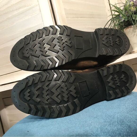 Steampunk gothic harness buckle zipper distressed rust brown biker boots sz 10.5 - Picture 7 of 10